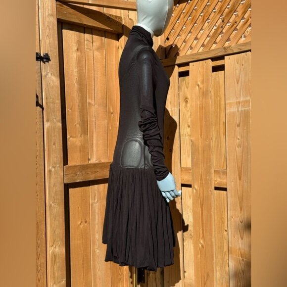 🆕 RAT & BOA 🧿 NWOT Lui Sheer Mesh Long Sleeve Mini Dress, Black - Sz L - Picture 9 of 16